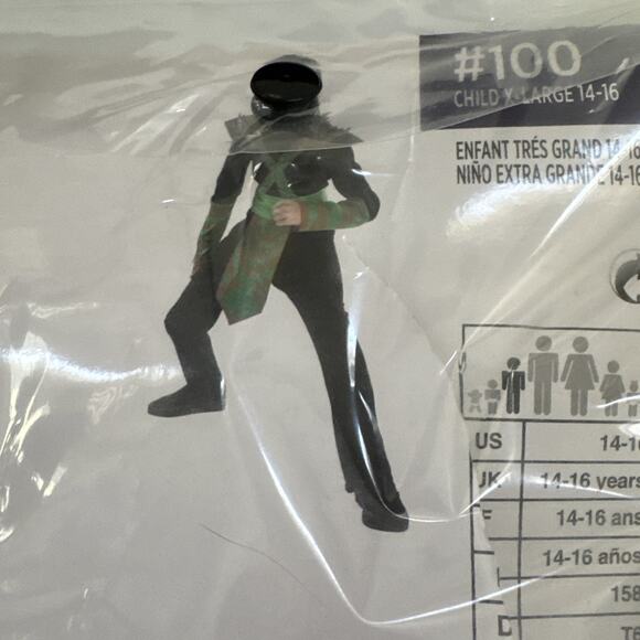 Dragon Ninja Warrior Black Suit Yourself Dress Up Halloween Child 14-16 Costume - Picture 5 of 9